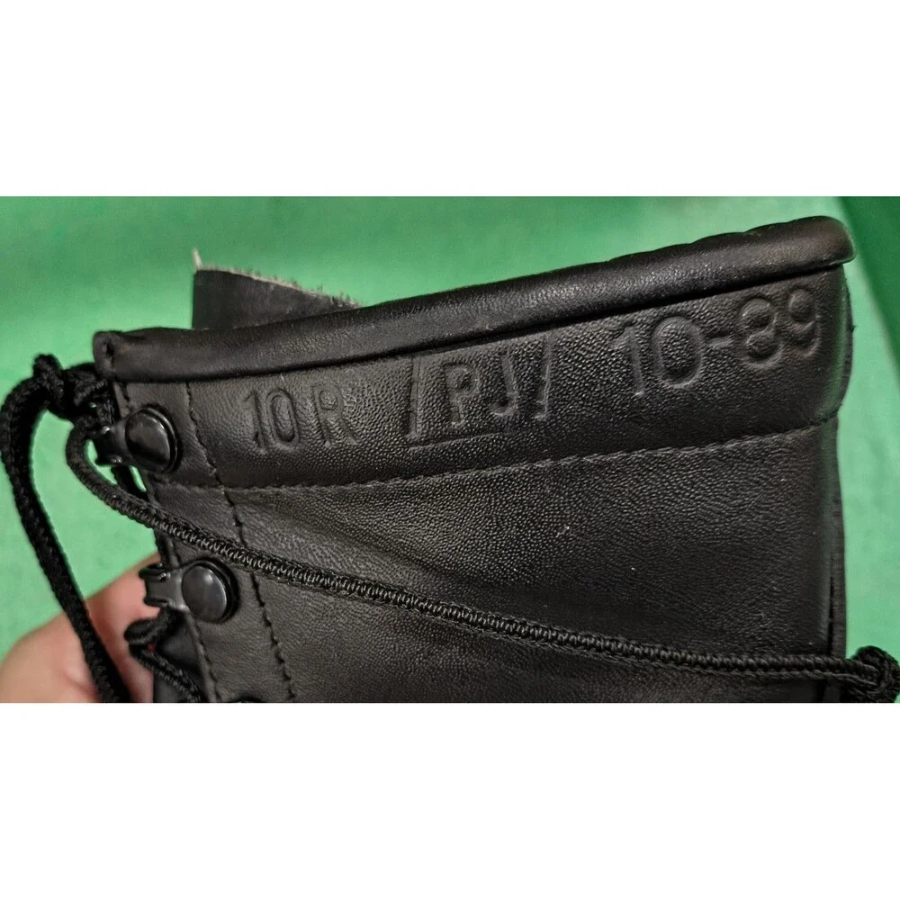 Vintage 1989 Ro-Search US Military Black Leather Combat Boots Size 10R